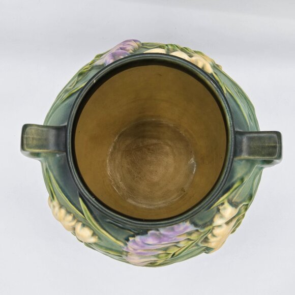 Vintage Roseville Pottery 4-8 Freesia Cookie Jar Made in the USA - Picture 10 of 10